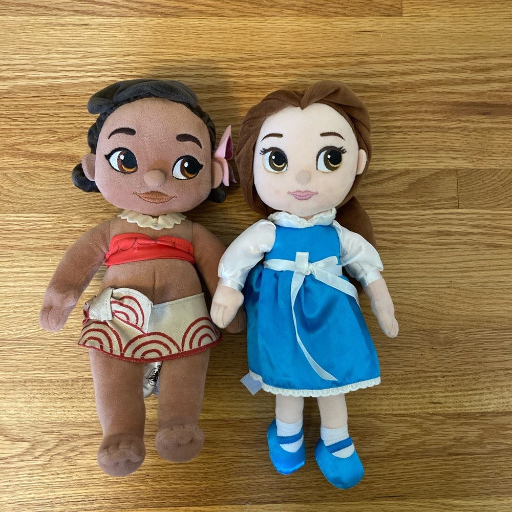 Two Disney princess stuffies